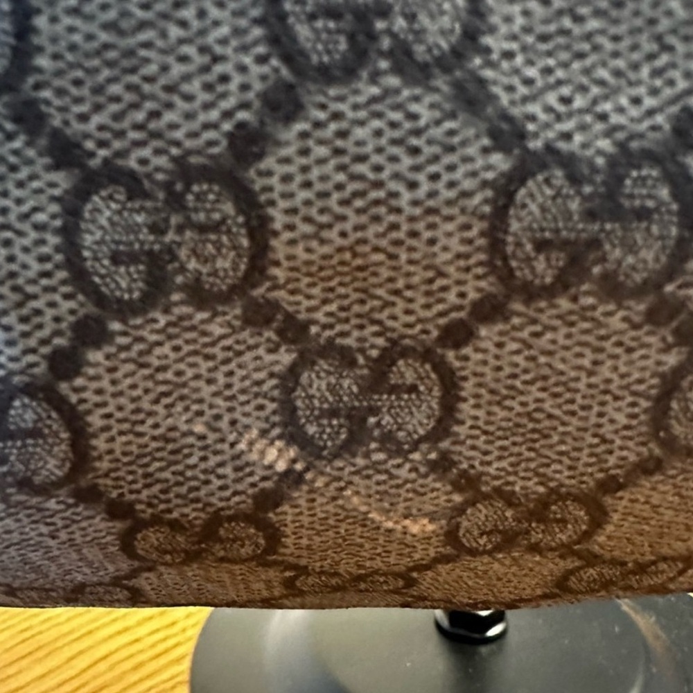 324. Gucci Black & Gray Coated Canvas Tote - Picture 3 of 15